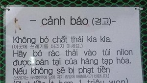 Những biển cấm bằng tiếng Việt tr&#234;n đường phố nước ngo&#224;i
